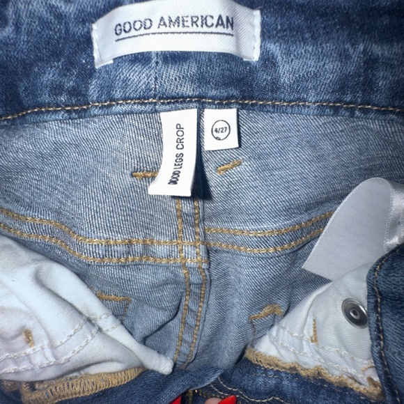 Good American Good Legs High Waist Crop Skinny Jeans (Blue 261) - Picture 6 of 10